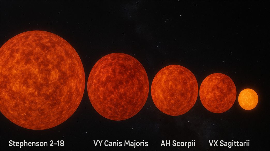 Le 5 stelle più grandi dell’universo