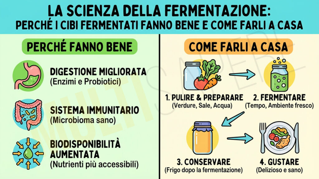 perché i cibi fermentati fanno bene e come farli a casa - Infografica